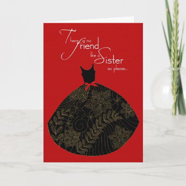 systern är min brudtärna inbjudan (Framsida)