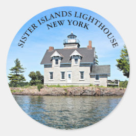 Systeröarnas fyr, New York Round Stickers Runt Klistermärke