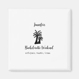 Systerparty kokospalm klubb lägg till namn magnet