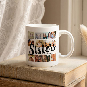 SYSTRAR, Fotokollage & Namn Syskon Kaffemugg