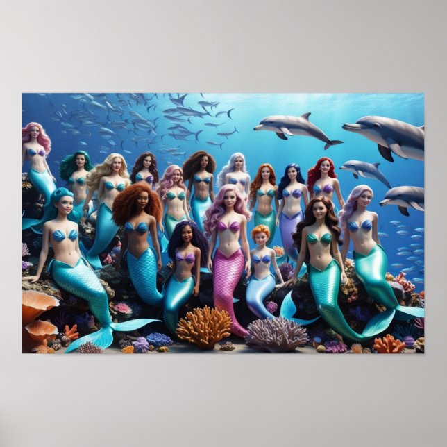 Systrar från det djupa havet - Sagan om sjöjungfru Poster (Framsidan)