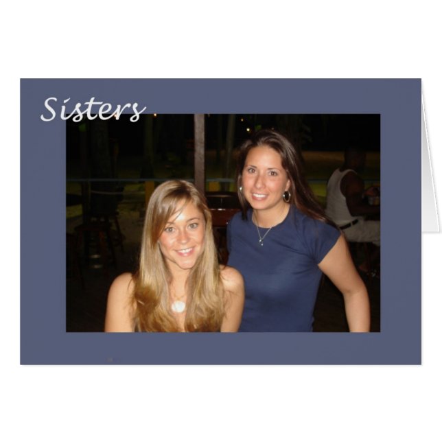 systrar hälsningskort (Framsidan Horizontal)