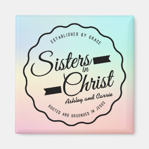 Systrar i Kristus, pastellfärgad magnet