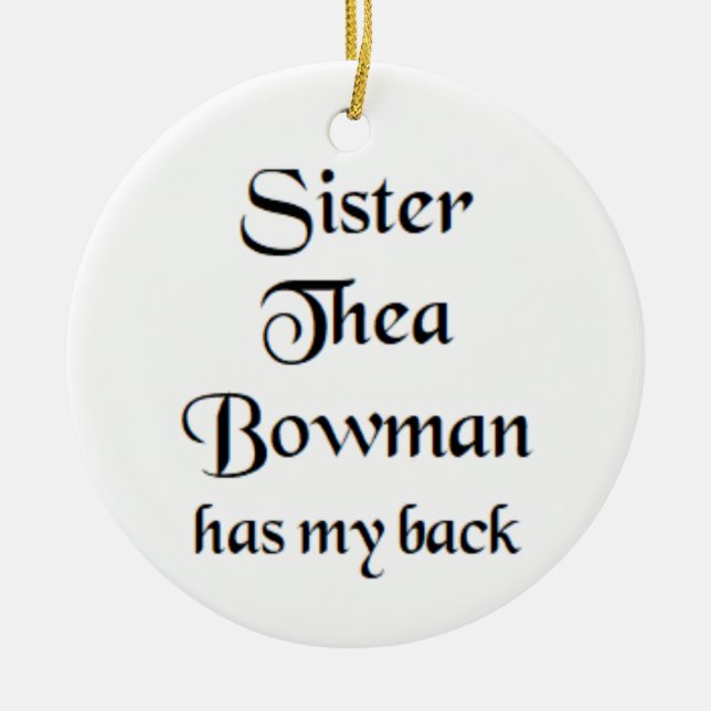 systrar thea bowman Mugg Julgransprydnad Keramik (Framsidan)