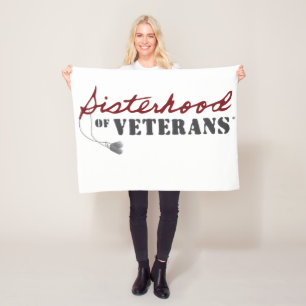 Systrar till veteraner militär stolt design fleecefilt