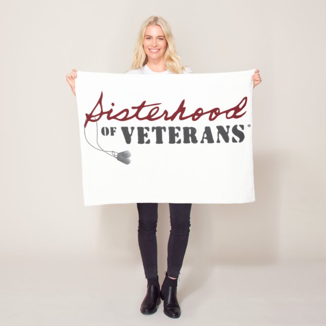 Systrar till veteraner militär stolt design fleecefilt (På plats)