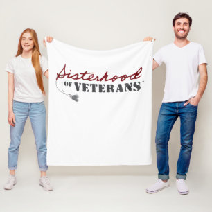 Systrar till veteraner militär stolt design fleecefilt