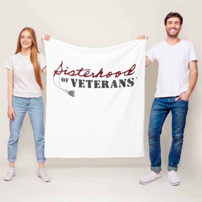 Systrar till veteraner militär stolt design fleecefilt (På plats)