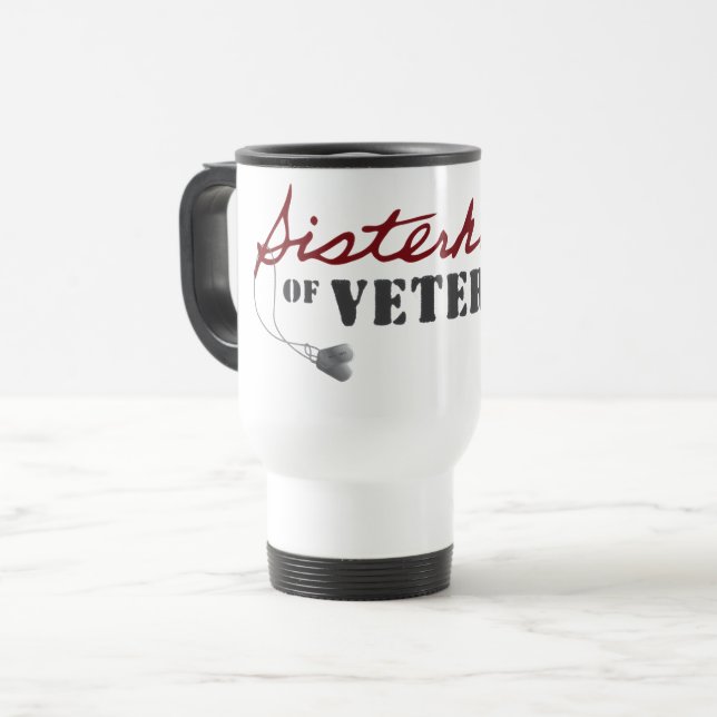 Systrar till veteraner militär stolt design resemugg (Framsida vänster)