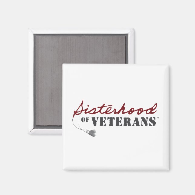 Systrar till Veterans Militära Stolthet Design Magnet (Front/Back)