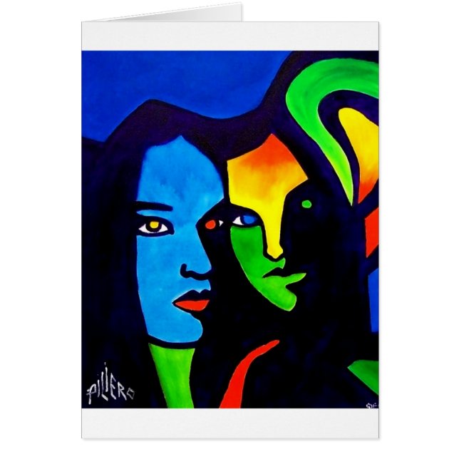 Systrar vid Piliero Hälsningskort (Framsidan)