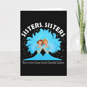 Systrar Vitt jul-film 1954 Xmas Snö Pyjamas Kort