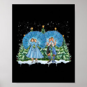 Systrar Vitt jul-film 1954 Xmas Snö Pyjamas Poster