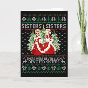 Systrar White Christmas Film Xmas Snö Holiday Pa Kort