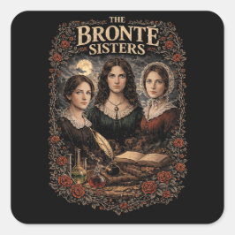 Systrarna Brontë Fyrkantigt Klistermärke