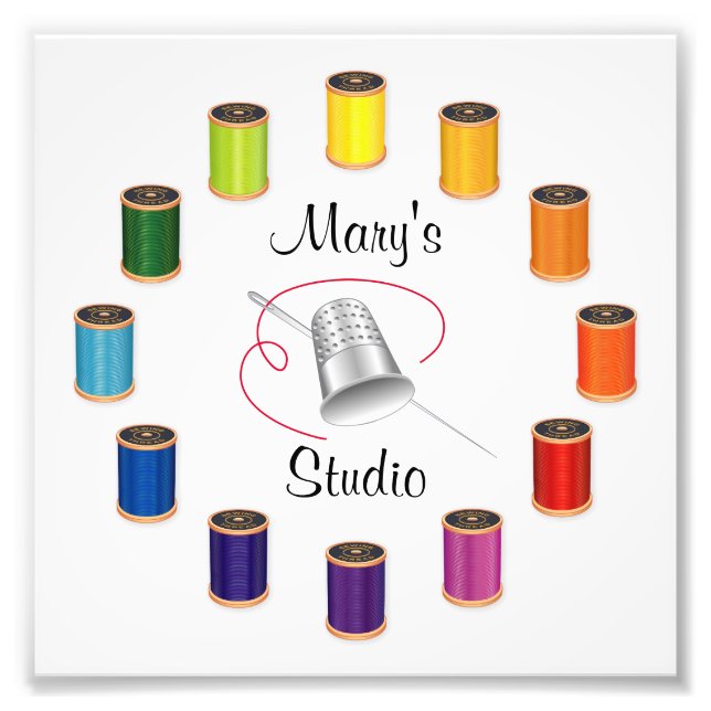 Sytråd, Nål och tråd Fototryck (Framsidan)