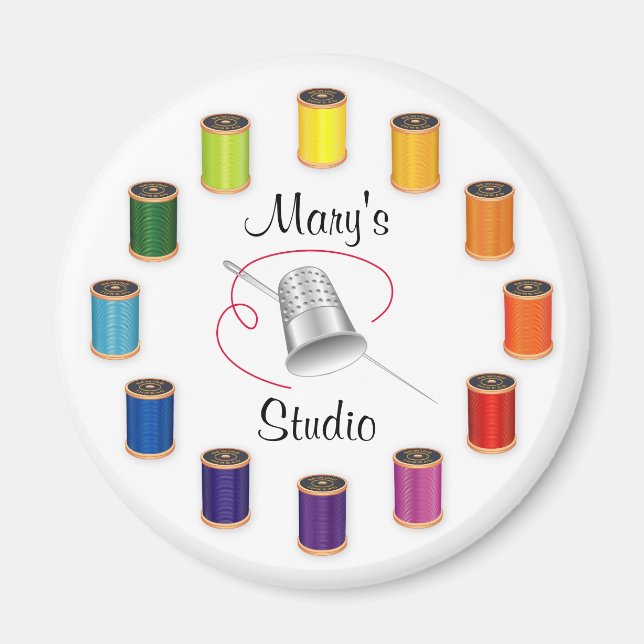 Sytråd, Nål och tråd Magnet (Framsidan)