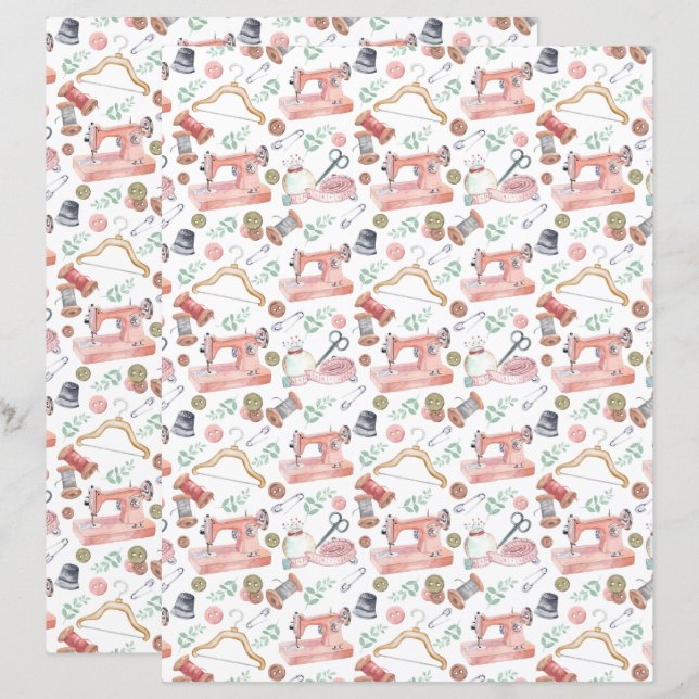 Sytt Scrapbookpapper (Fram/baksida)