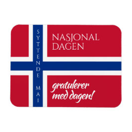 Syttende Mai Mai 17:e norska nationaldagen Flagga Magnet