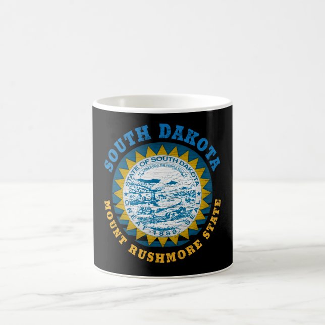 SYUTH DAKOTA MOUNT RUSHMORE STATLIG FLAGGA KAFFEMUGG (Center)