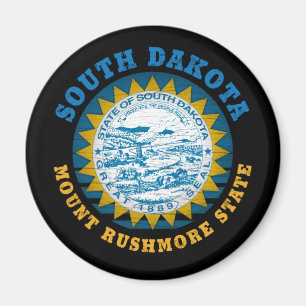 SYUTH DAKOTA MOUNT RUSHMORE STATLIG FLAGGA MAGNET