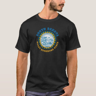 SYUTH DAKOTA MOUNT RUSHMORE STATLIG FLAGGA T SHIRT
