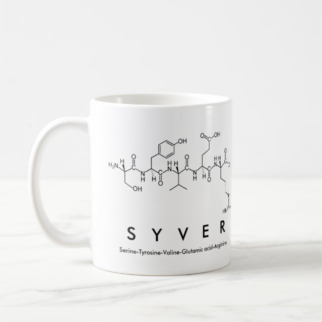 Syver peptide namn mugg (Vänster)