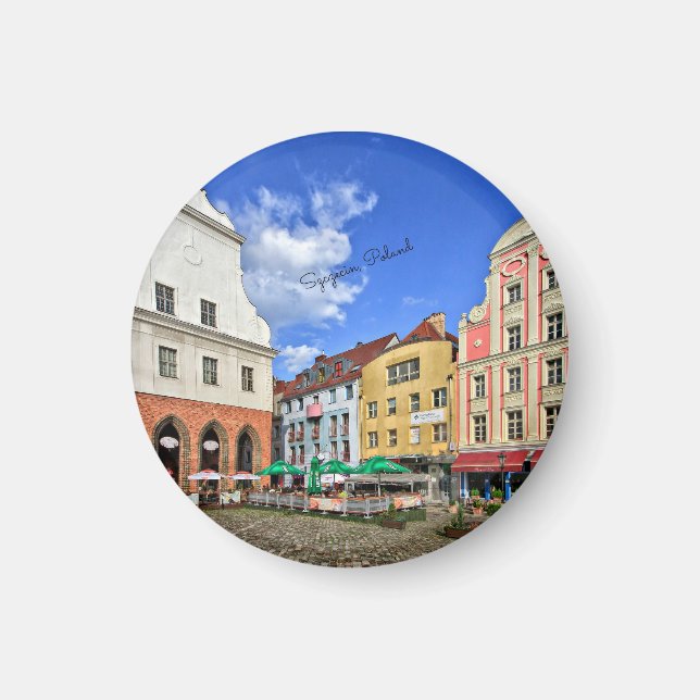 Szczecin, Polens cityscape Magnet (Framsidan)