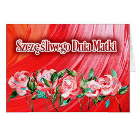 Szczęśliwego Dnia Matki - Karta Hälsningskort