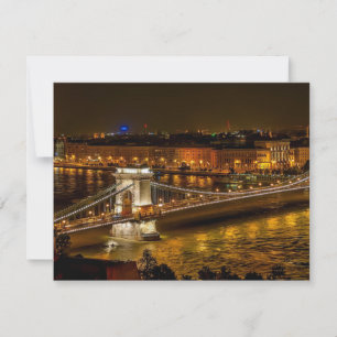 Szechenyi chain Bridge, Budapest, Ungern Kort