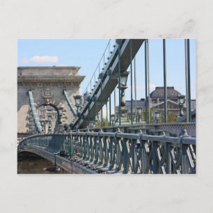 Szechenyi chain Bridge, Budapest, Ungern Vykort