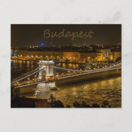 Szechenyi chain Bridge, Budapest, Ungerns vykort