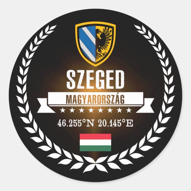 Szeged Runt Klistermärke (Framsida)