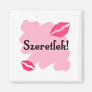 Szeretlek - ungrare älskar jag dig magnet
