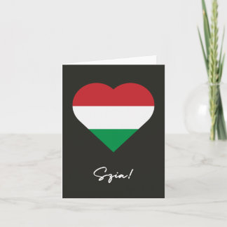 Szia (hej på ungerska) Ungerns flagga Kort