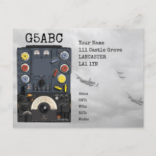 T1154 R1155 Avro Lancaster Bomber WWII Radio QSL Vykort