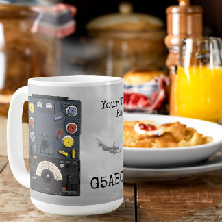 T1154 R1155 Lancaster Bomber WWWII-radioanropssign Kaffemugg