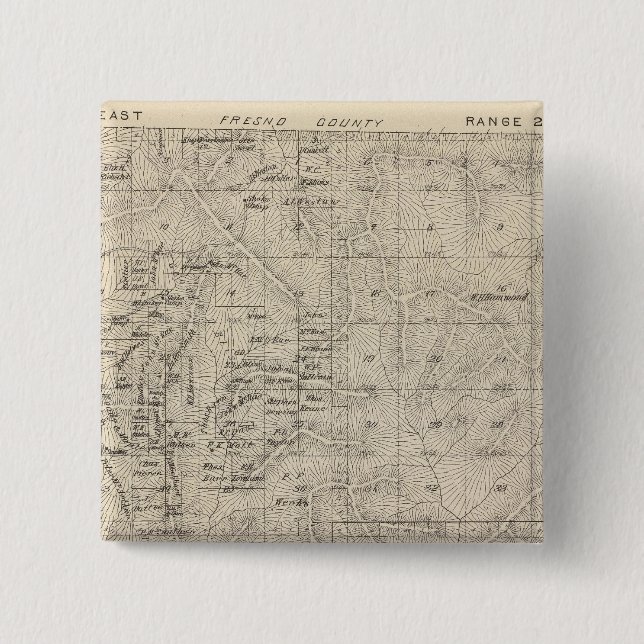 T1415S R2829E Tulare County Section Karta Knapp (Framsida)