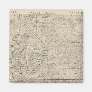 T1415S R2829E Tulare County Section Karta Magnet