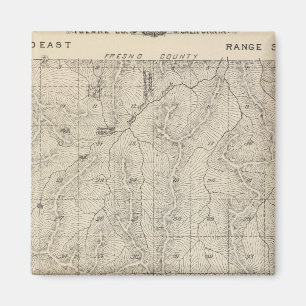 T1415S R3031E Tulare County Section Karta Magnet