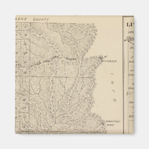 T1417S R3235E Tulare County Section Karta Magnet