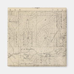 T15S R27E Tulare County Section Karta Magnet