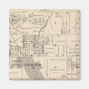 T17S R23E Tulare County Section Karta Magnet