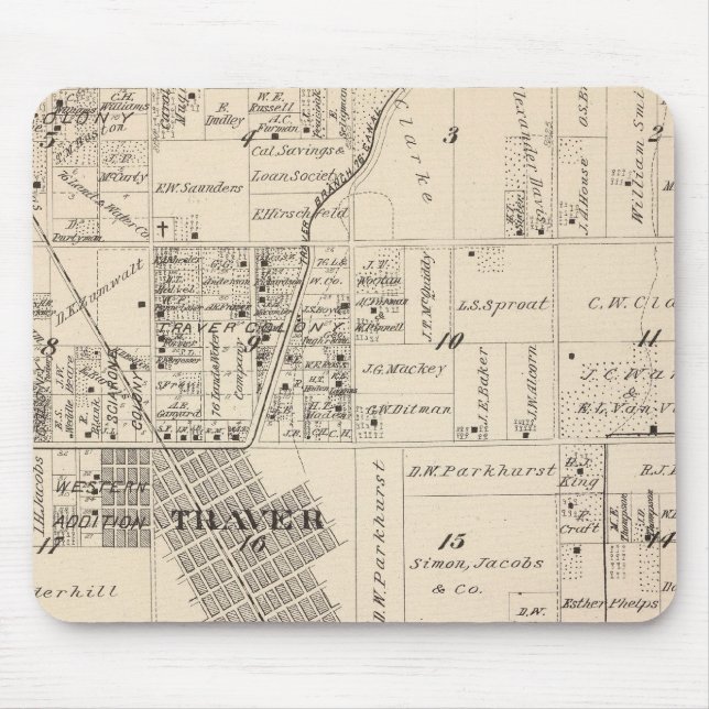 T17S R23E Tulare County Section Karta Musmatta (Framsidan)