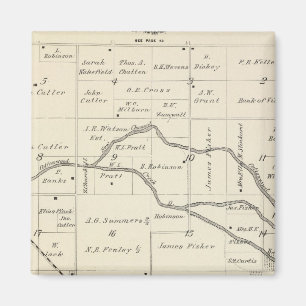 T17S R25E Tulare County Section Karta Magnet
