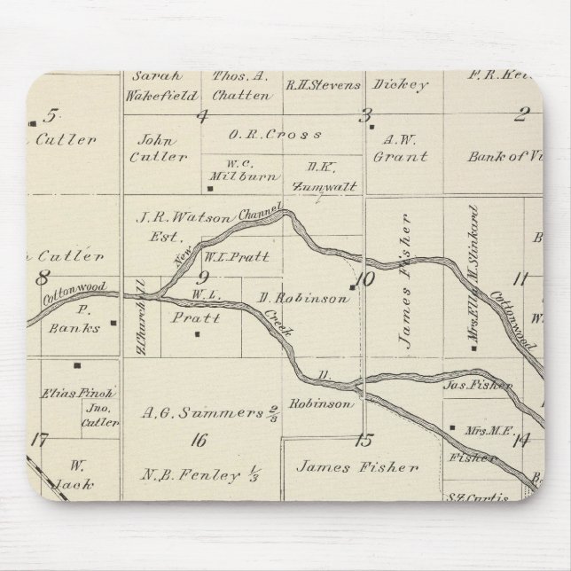 T17S R25E Tulare County Section Karta Musmatta (Framsidan)