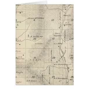 T17S R27E Tulare County avsnittskarta Hälsningskort