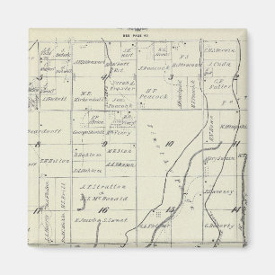 T19S R22E Tulare County Section Karta Magnet