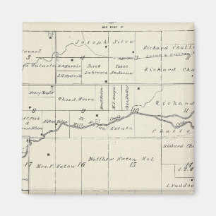 T19S R23E Tulare County Section Karta Magnet