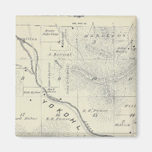 T19S R27E Tulare County Section Karta Magnet